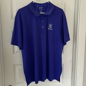 Men’s Adidas golf shirt. Purple, XL